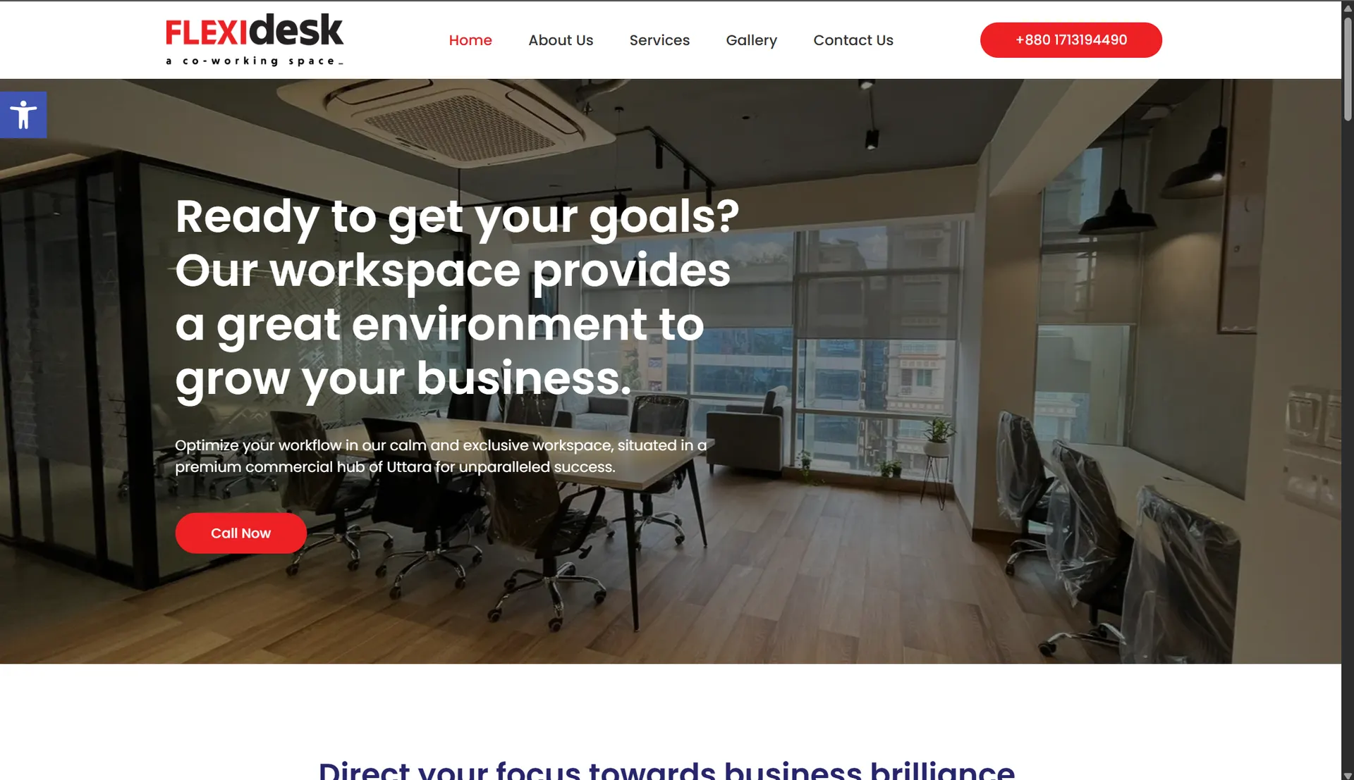 Flexidesk — A Coworking Space in Uttara interface preview
